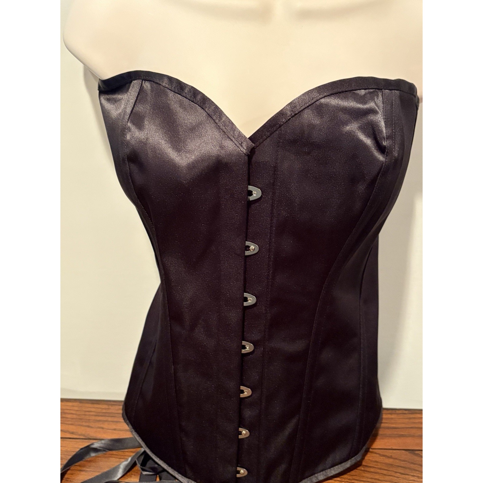 Nwt Corset Story Black Corset Size Uk22/ Us18 Strapless Lace-Up Back — image 3 of 8